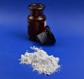 Calcium sulfate or calcium sulphate powder. Royalty Free Stock Photo