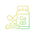 Calcium supplements gradient linear vector icon Royalty Free Stock Photo