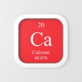 Calcium symbol from periodic table Royalty Free Stock Photo