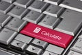 Calculate on a computer key Royalty Free Stock Photo