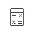 Calculate icon element of school icon for mobile concept and web app. Thin line calculate icon can be used for web and mobile.