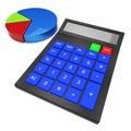 Calculate Statistics Means Charting Figures And Calculator Royalty Free Stock Photo