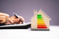 Calculating Energy Efficient House Consumption Royalty Free Stock Photo