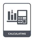 calculating icon in trendy design style. calculating icon isolated on white background. calculating vector icon simple and modern