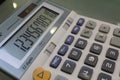 Calculating machine numbers keypads close up Royalty Free Stock Photo