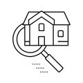 calculating mortgage line icon vector illustration