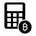 Calculation, bitcoin, bitcoin calculator, mining calculator fully editable vector icons