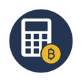 Calculation, bitcoin, bitcoin calculator, mining calculator fully editable vector icons