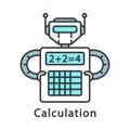Calculation color icon