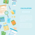 Calculation concept. Tax accounting. Financial analysis. Business background. Royalty Free Stock Photo