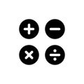 Calculation icon in flat style. Calculator symbol