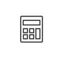 Calculation, icon in line design. Calculation, math, formula, numbers, sum, result, equation on white background vector