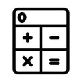 Calculation  line Vector icon which can easily modify or edit Royalty Free Stock Photo