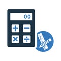 Calculation, mathematics, math icon. Simple vector design