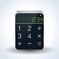 Portable calculator vector icon Royalty Free Stock Photo