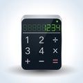 Portable calculator vector icon