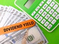 DIVIDEND YEILD Royalty Free Stock Photo