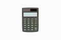 Calculator with big buttons with empty digital screen on a white background. Isolated. Solar powered financial calculator. Electro Royalty Free Stock Photo