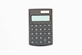 Calculator with big buttons with empty digital screen on a white background. Isolated. Solar powered financial calculator. Electro Royalty Free Stock Photo