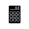 Calculator black glyph icon Royalty Free Stock Photo