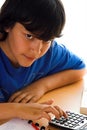 Calculator boy Royalty Free Stock Photo