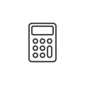 Calculator buttons line icon