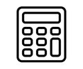 Calculator calculate count single isolated icon with outline style
