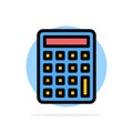 Calculator, Calculate, Education Abstract Circle Background Flat color Icon Royalty Free Stock Photo