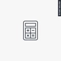 Calculator, calculation, linear style sign for mobile concept and web design