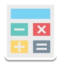 Calculator, Calculation Vector Icon editable Royalty Free Stock Photo