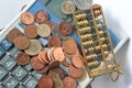 Calculator coin bill cash
