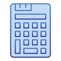 Calculator color icon. Simple tool for calculate symbol, gradient style pictogram on white background. Office or Royalty Free Stock Photo