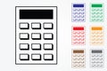 Calculator with creative buttons using different color vector Royalty Free Stock Photo