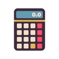 Calculator design vector objects illustration science elements and laboratory objects Royalty Free Stock Photo