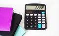 The calculator displays the business acronym GAAP