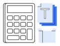 Calculator and Documents Representing Accounting, Data Analysis, and Office Organization Royalty Free Stock Photo