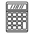 Calculator estimator icon, outline style Royalty Free Stock Photo