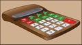 CALCULATOR EXAMPLE ON BEIGE BACKGROUND