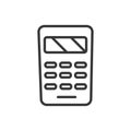 Calculator finance bank money icon thick line Royalty Free Stock Photo