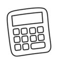 Calculator flat icon Counting at math lessons