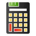 Calculator flat icon. Simple tool for calculate symbol, gradient style pictogram on white background. Office or Royalty Free Stock Photo