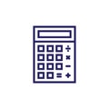 Calculator flat icon, vector illustration
