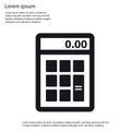 Calculator Flat Icon - Vector Illustration - Lorem Ipsum