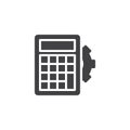 Calculator and gear vector icon Royalty Free Stock Photo