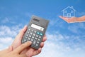 Calculator in Hand Royalty Free Stock Photo
