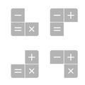 Calculator icon, add subtract, divide multiply, vector illustration Royalty Free Stock Photo