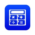 Calculator icon blue vector Royalty Free Stock Photo