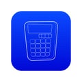 Calculator icon blue vector Royalty Free Stock Photo