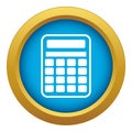 Calculator icon blue vector isolated Royalty Free Stock Photo