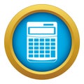 Calculator icon blue vector isolated Royalty Free Stock Photo
